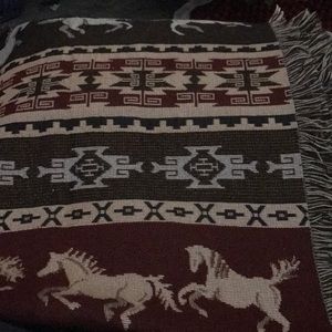 Decorative horse/tribal throw